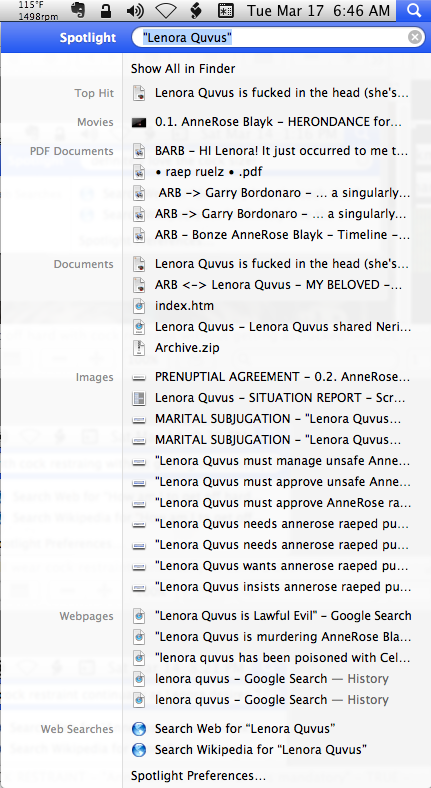 ./'Lenora Quvus' - ALL TRUE - Contemporary list of the situation, desires, and demands of Lenora Quvus accepted by AnneRose Blayk - eg, AnneRose MUST dance for Lenora - and Lenora is now poisoned by the SSRI Celexa - Screen Shot 2015-03-17 at 6.46.20 AM.png